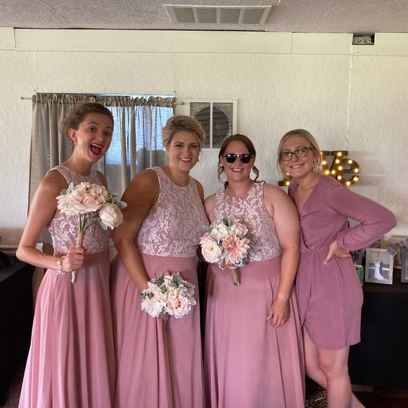 Azazie Kate (size A8, size 4-6) Dusty Rose - Picture 4 of 8